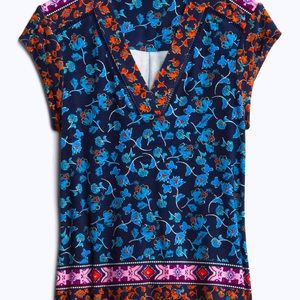 NWOT, Hi Lo Cap Sleeve V Neck Knit